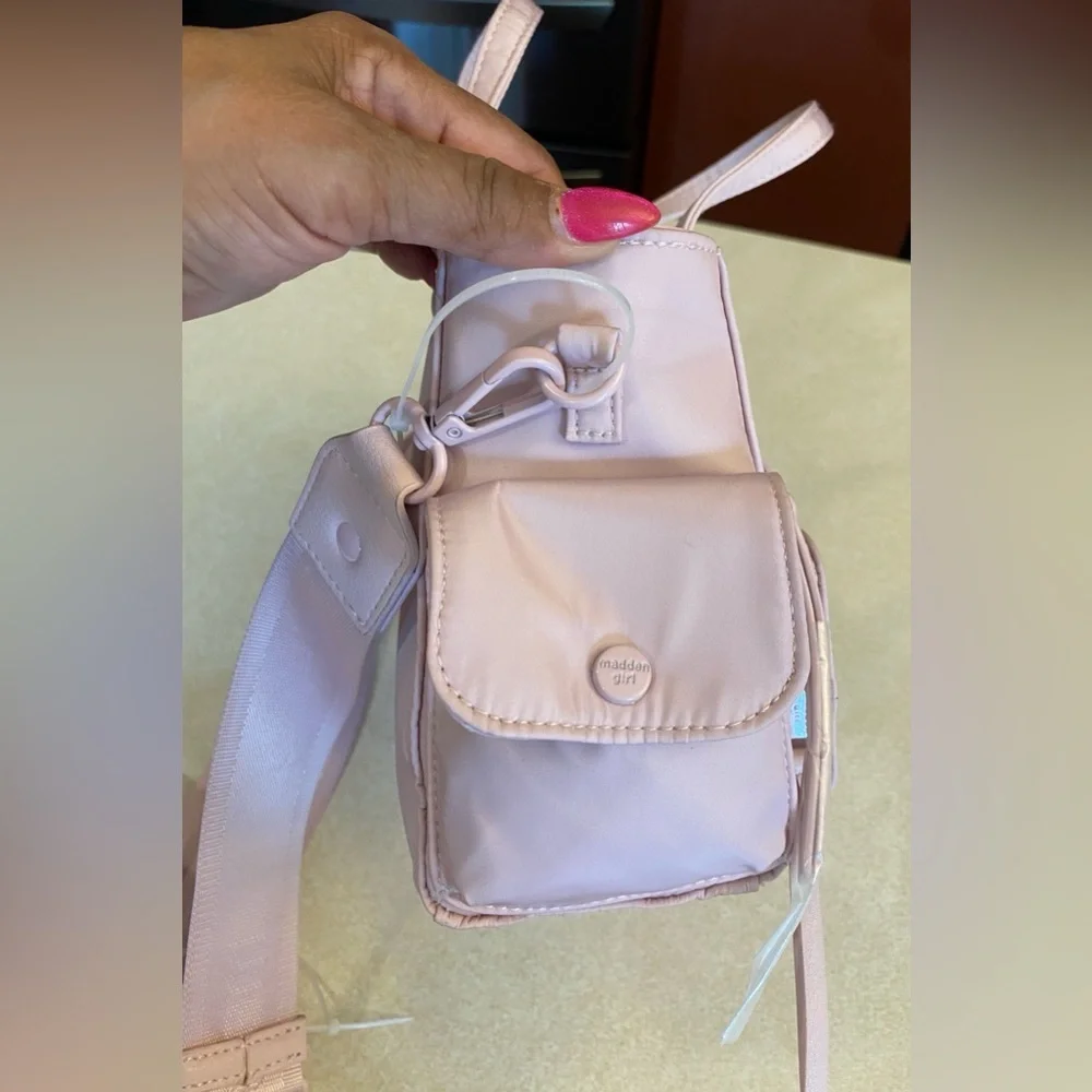 MADDEN GIRL Mauve Mini Tote w/Adjustable Guitar Strap, NWT